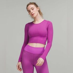 Lululemon Ebb to Street Long Sleeve Shirt Plum Size 6